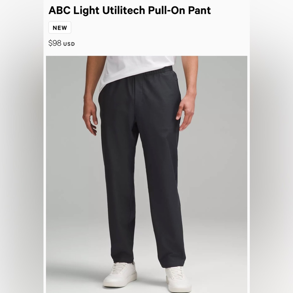 Lululemon ABC Black Light Utilitech Pull-On Pant
